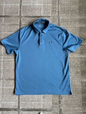Under Armour Men's Tech Performance Polo Blue Size Large